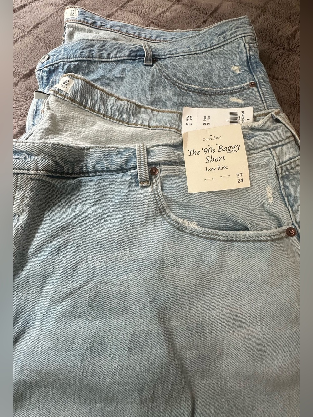 2 Abercrombie & Fitch Light Blue 'different shorts 1 IS NWT (mix39)